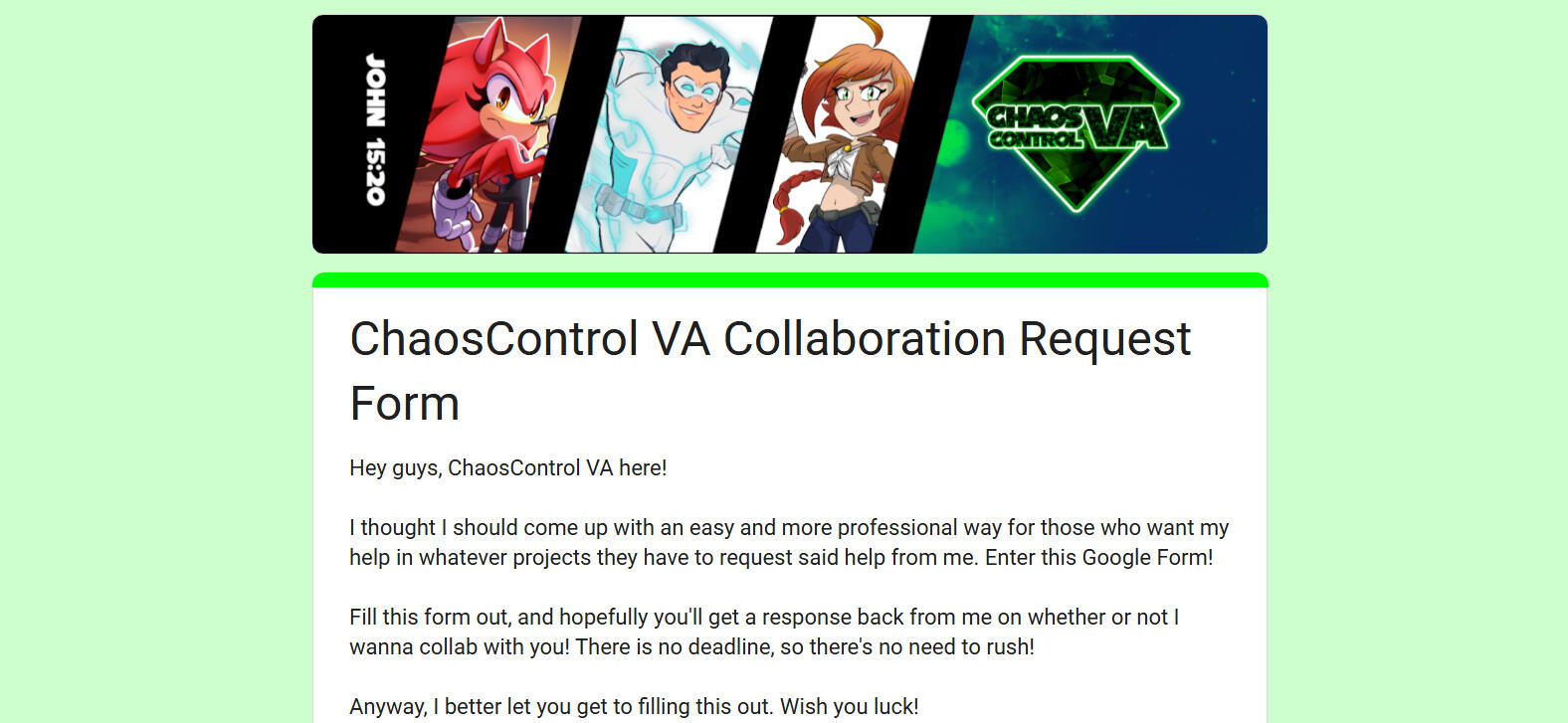 Collab Form